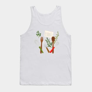 Retro Recipe Utensils Tank Top